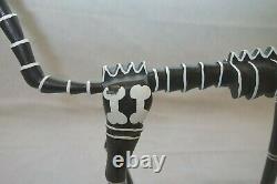 Adrian Xuana Oaxacan Wood Carving Unusual Skeleton Dog Vintage Rare