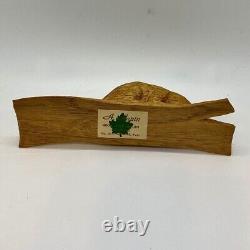 Adrien Arpin Folk Art Beaver Wood Carving Quebec