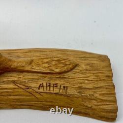 Adrien Arpin Folk Art Beaver Wood Carving Quebec