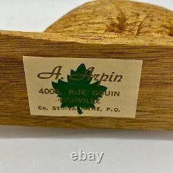 Adrien Arpin Folk Art Beaver Wood Carving Quebec