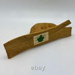 Adrien Arpin Folk Art Beaver Wood Carving Quebec