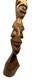 African Folk Art Hand Carved Wooden Bust Statue Totem Vtg Unique Solid Wood