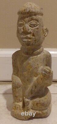 African Tribal Art/Carved Stone/Wisdom Statue/Figurine/Africa/Folk Art