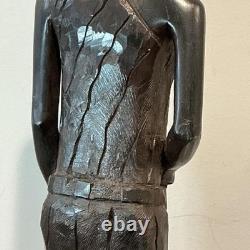 African Tribal Woman Wood Sculpture Hand Carved Statue Figurine