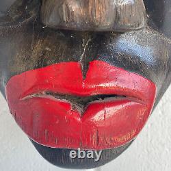 African Yacouba Dan Tribe Ivory Coast Antique Hand Carved Wood Mask