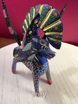 Alebrije Pegasus Oaxaca Wood Carving Signed Sr. Cordova Mexico Painted FREE SHIP