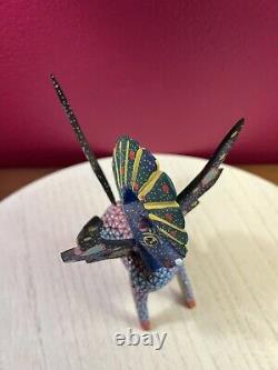 Alebrije Pegasus Oaxaca Wood Carving Signed Sr. Cordova Mexico Painted FREE SHIP