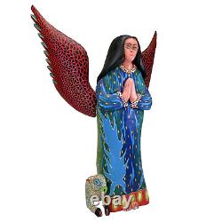 Alebrijes Mexican Folk Art carved wood ANGEL Elvis Castillo Oaxaca LARGE 17
