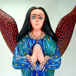 Alebrijes Mexican Folk Art carved wood ANGEL Elvis Castillo Oaxaca LARGE 17