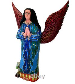 Alebrijes Mexican Folk Art carved wood ANGEL Elvis Castillo Oaxaca LARGE 17