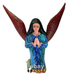 Alebrijes Mexican Folk Art carved wood ANGEL Elvis Castillo Oaxaca LARGE 17