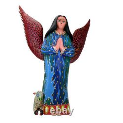 Alebrijes Mexican Folk Art carved wood ANGEL Elvis Castillo Oaxaca LARGE 17
