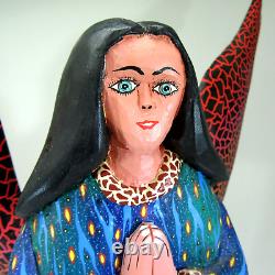 Alebrijes Mexican Folk Art carved wood ANGEL Elvis Castillo Oaxaca LARGE 17