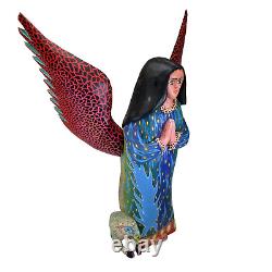 Alebrijes Mexican Folk Art carved wood ANGEL Elvis Castillo Oaxaca LARGE 17