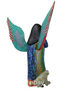 Alebrijes Mexican Folk Art carved wood ANGEL Elvis Castillo Oaxaca LARGE 17