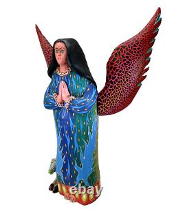 Alebrijes Mexican Folk Art carved wood ANGEL Elvis Castillo Oaxaca LARGE 17