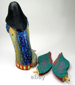 Alebrijes Mexican Folk Art carved wood ANGEL Elvis Castillo Oaxaca LARGE 17