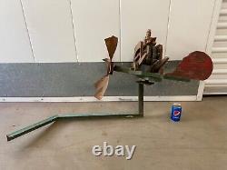 Amazing RARE Antique 19th c. American Folk Art Wood Whirligig Sculpture, WOW