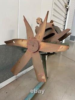 Amazing RARE Antique 19th c. American Folk Art Wood Whirligig Sculpture, WOW