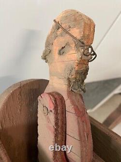 Amazing RARE Antique 19th c. American Folk Art Wood Whirligig Sculpture, WOW