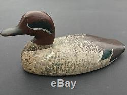 American Carved Wood Duck Decoy. De-Accessioned From American Folk Art Museum