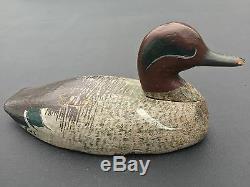 American Carved Wood Duck Decoy. De-Accessioned From American Folk Art Museum