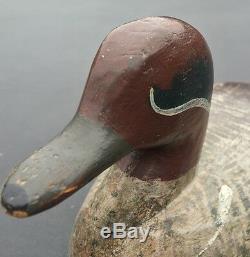 American Carved Wood Duck Decoy. De-Accessioned From American Folk Art Museum