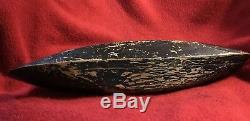 American Folk-Art Carved Wooden Indian Canoe Pull Toy