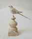 American Folk Art Hand Carved Wood Split Tail Bird On Wood Finial