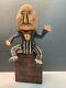 Americana Folk Art Humpty Dumpty Hand Carved Patriotic Colors 7 1/2 H