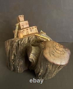 Amos Salazar Wood Carving Taos New Mexico Table Sculpture
