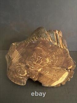 Amos Salazar Wood Carving Taos New Mexico Table Sculpture