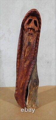 Amos T. Salazar Wood Spirit Folk Art Carving from Taos, NM