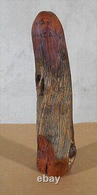 Amos T. Salazar Wood Spirit Folk Art Carving from Taos, NM