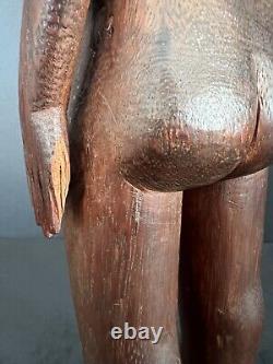 Ancestor Figures (Vintage, 20th Century) Wooden Folk Art Sold as Pair