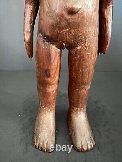 Ancestor Figures (Vintage, 20th Century) Wooden Folk Art Sold as Pair