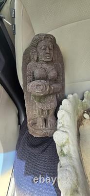 Ancient 1400s Javanese Stone Sculpture God