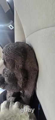 Ancient 1400s Javanese Stone Sculpture God