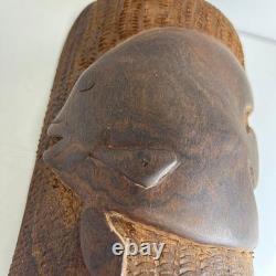 Ancient Style African Folk Art Carved Wood Mask 40cm Tribal Decor