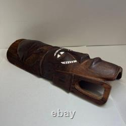 Ancient Style African Folk Art Carved Wood Mask 40cm Tribal Decor