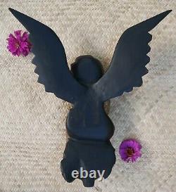 Angel & Pig Offering Nativity Lg Wall Hanging Handmade Guerrero Mexican Folk Art