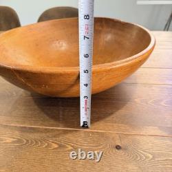 Antique 120+ Year Old Hand-Carved Wooden Dough Bowl 15.5 Primitive Farmhouse