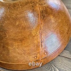 Antique 120+ Year Old Hand-Carved Wooden Dough Bowl 15.5 Primitive Farmhouse