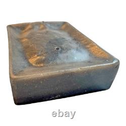 Antique 1800s Hand Carved Wax Plaque Boy Playing Instrument Folk Art Relief