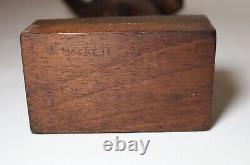 Antique 1871 Folk Art hand carved wood figural man sculpture statue figure 19thc