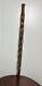 Antique 1885 Hand Carved Ball In Cage Cane Walking Stick Folk Art Signed Lsm 35