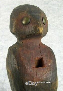 Antique 19C Primitive Hand Carved Pennsylvania Folk Art Wood Bird Eagle