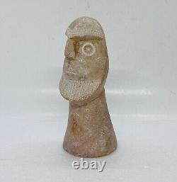 Antique 19th Century Carved Bearded Viking Sculpture Statue Abstract Folk Art 21