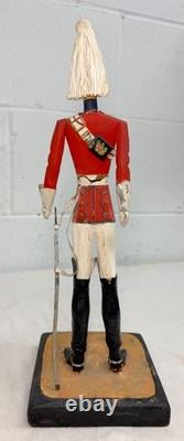 Antique 19th century British life guard troop hand carved wood sculpture statue