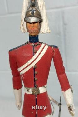 Antique 19th century British life guard troop hand carved wood sculpture statue